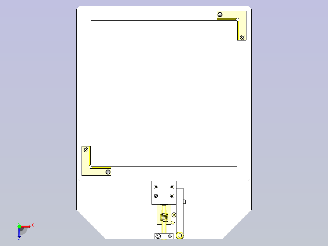 一款直线运动操作型旋转组件3D模型俯视图