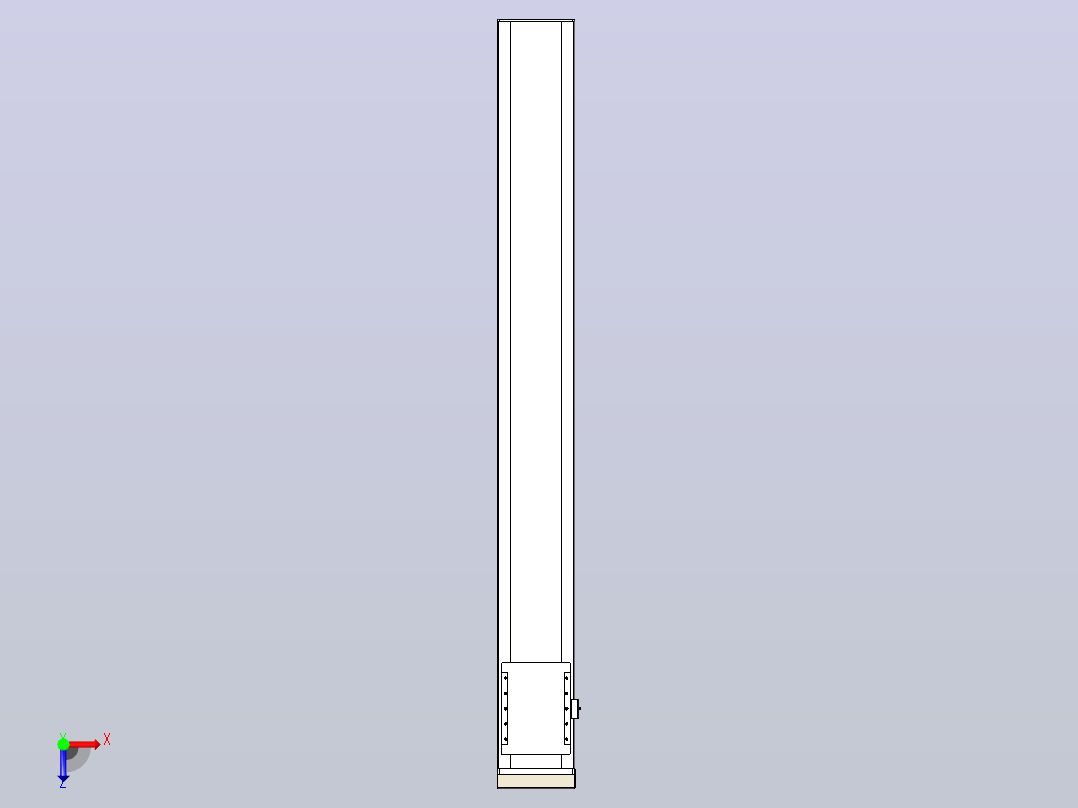 滚珠丝杠直线轴带导轨全封闭TPA-HCR-202D-2510C-L1650-MP-Y-P75-N3俯视图