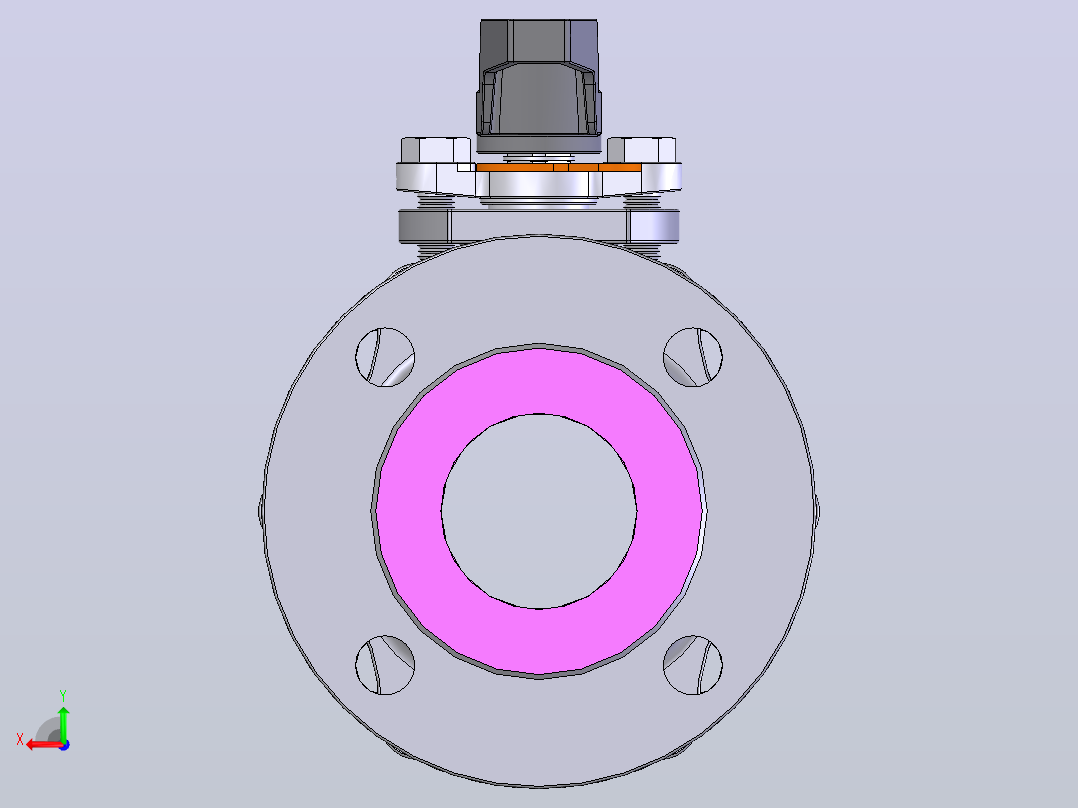 手动球阀User Library-md52c150dn65后视图