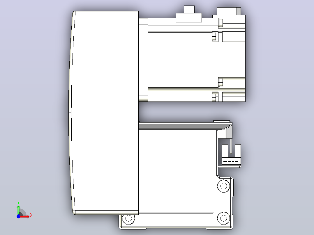 皮带直线轴双滑块型TPA-GCBS-80-P60-L325-LU-M20-N3前视图