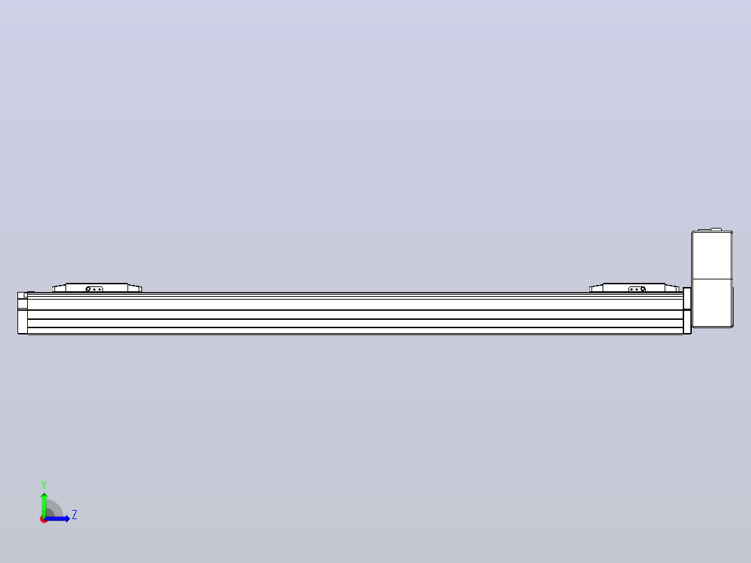 皮带直线轴双滑块型TPA-GCBS-80-P60-L325-LU-M20-N3左视图