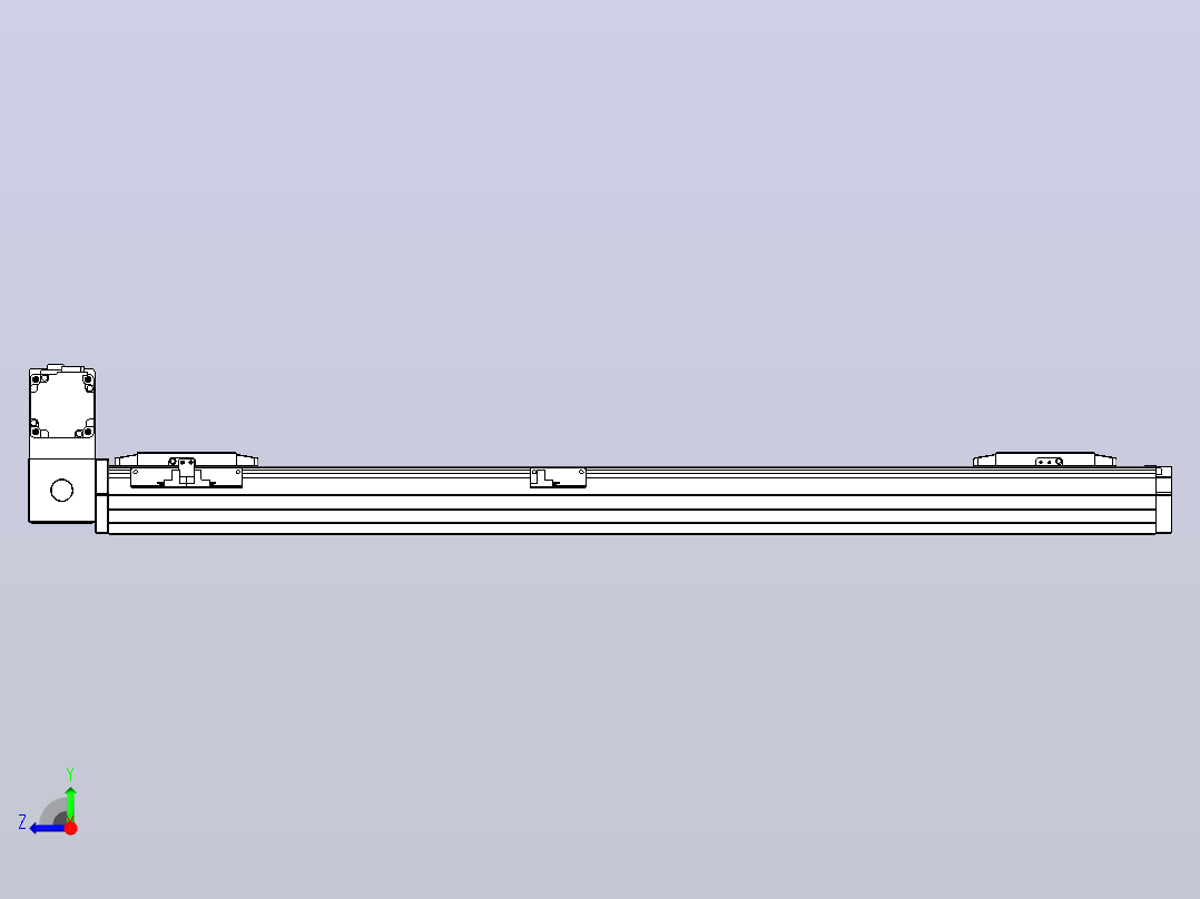 皮带直线轴双滑块型TPA-GCBS-80-P60-L325-LU-M20-N3右视图