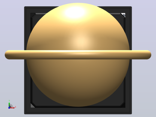 奖杯的3D模型前视缩略图