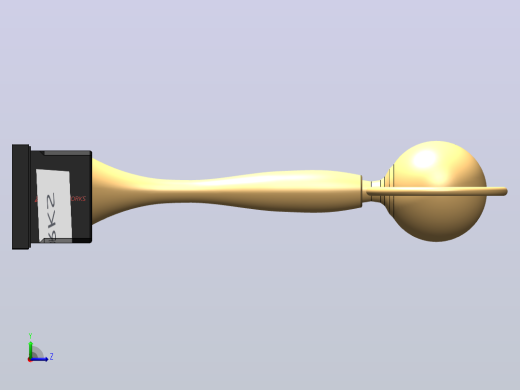 奖杯的3D模型左视缩略图