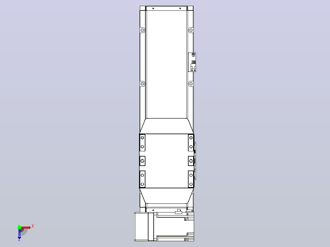 机器人皮带驱动直线轴TPA-GCB-150-P80-L250-LU-M75-N3俯视图