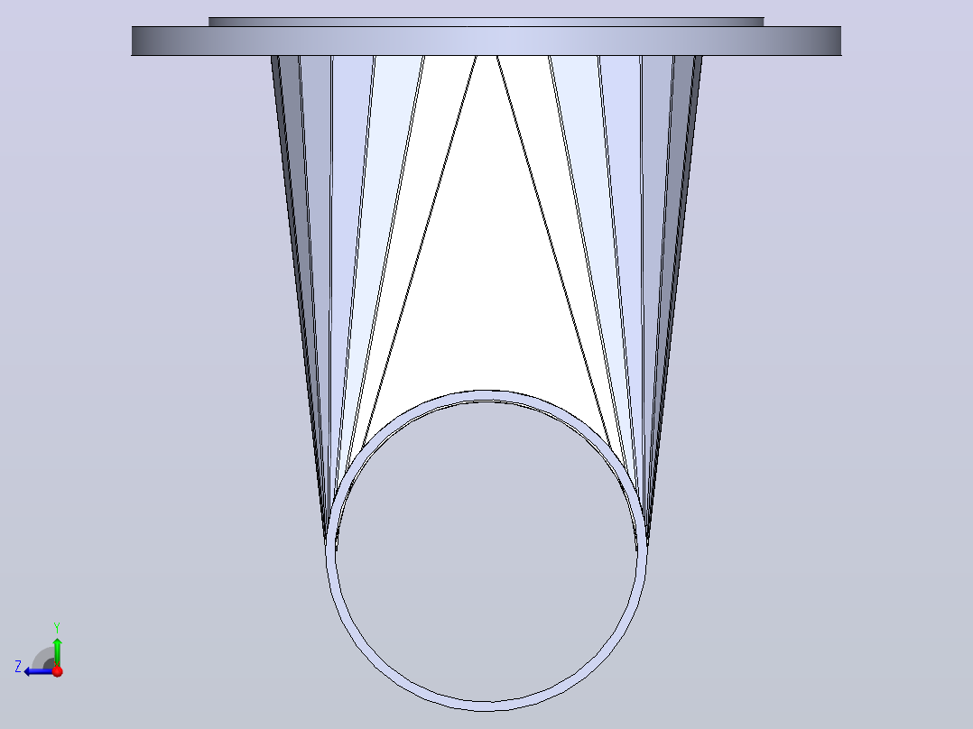 管道连接SolidWork金属板右视图