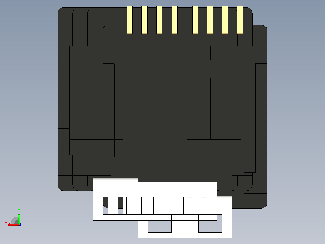 rj45垂直贴片16后视图