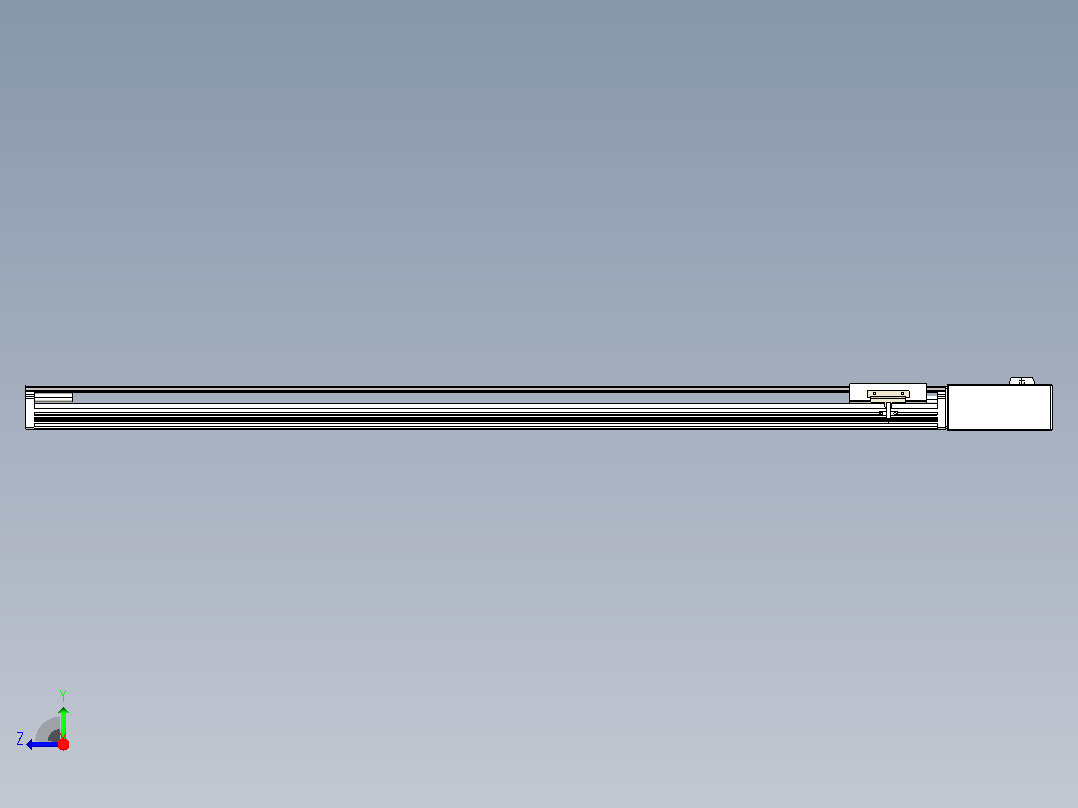 皮带直线轴半封闭可选导轨TPA-HNB-105D-90-L1100-ML-C-P20-N3右视图