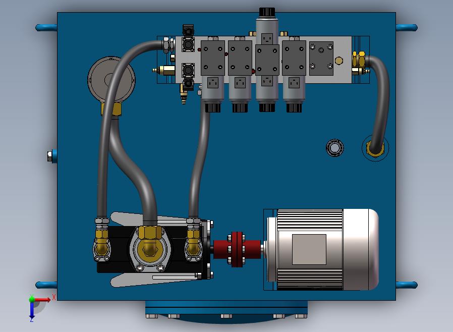 A58-液压站 （含液压系统原理图）俯视图