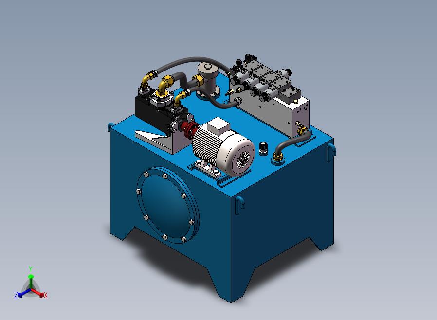 A58-液压站 （含液压系统原理图）正等轴测图