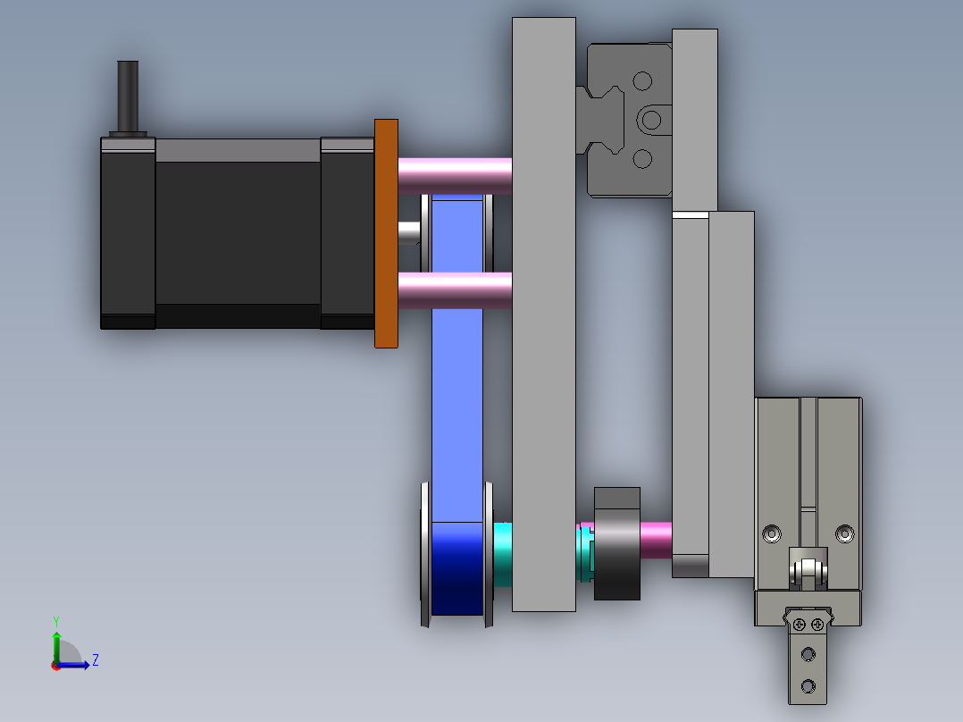 曲柄移栽机构sw18可编辑左视图