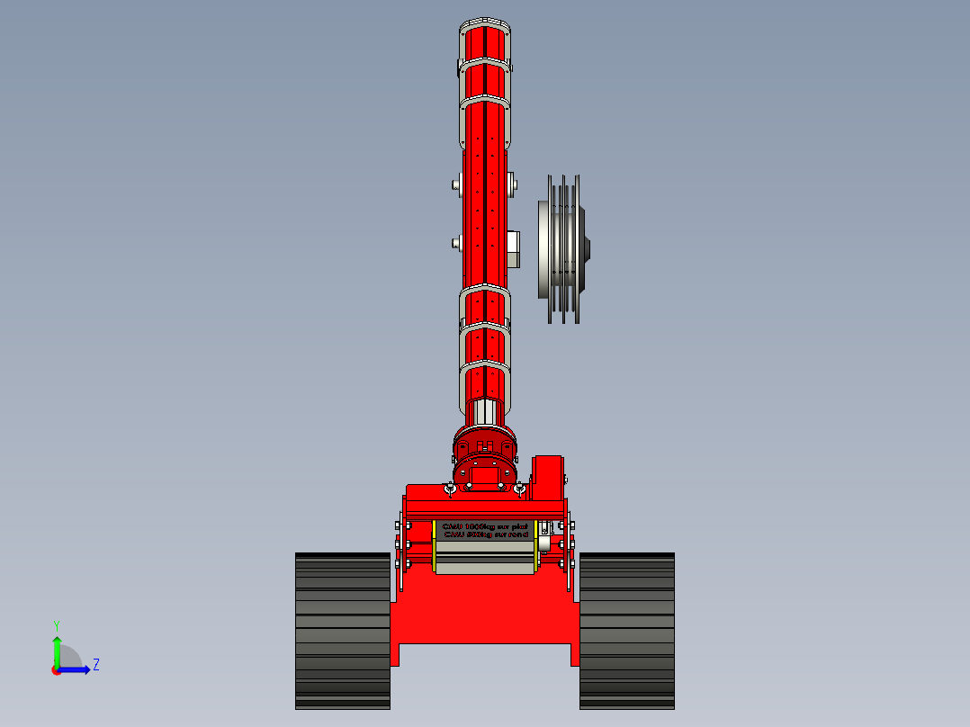 液压管操纵器小车左视图