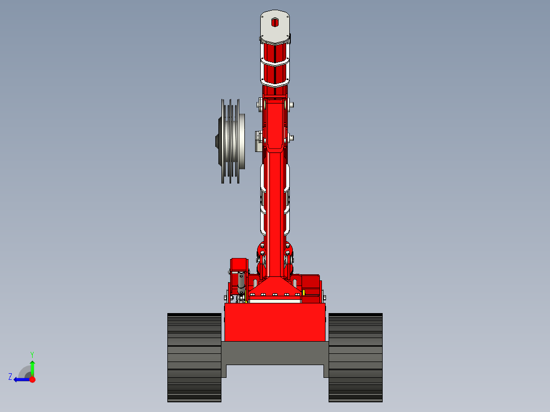液压管操纵器小车右视图
