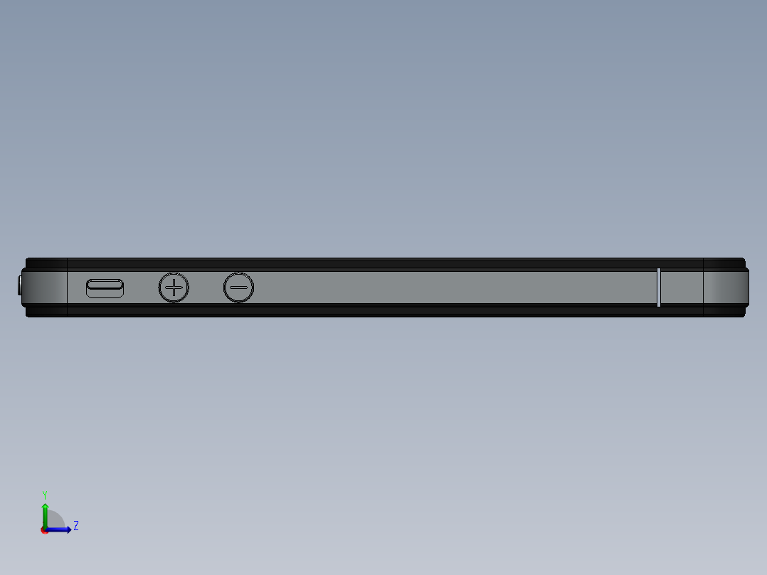 苹果4G外观设计左视图
