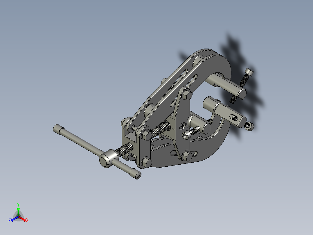 管焊钳正等轴测图