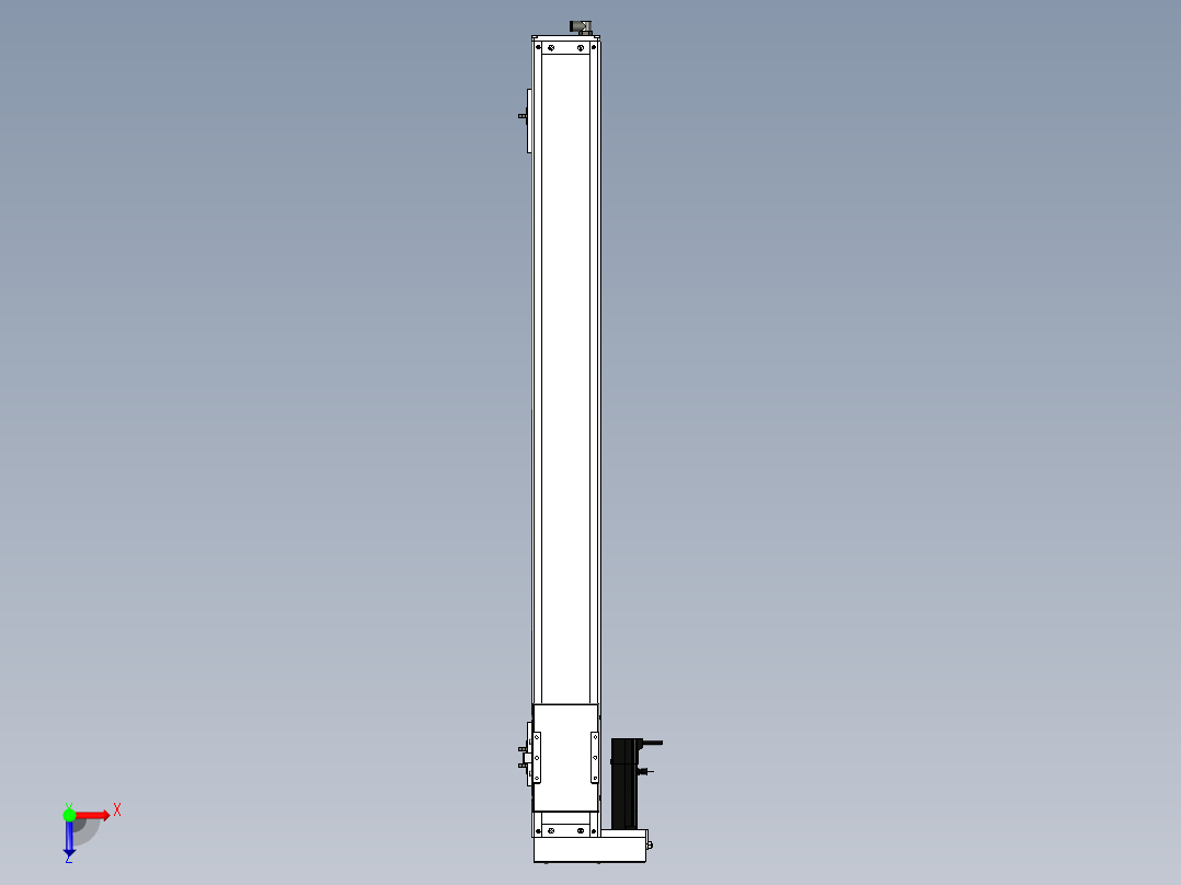 Toyo东佑达直线模组-ECH10-1000-BL-100W+煞車俯视图