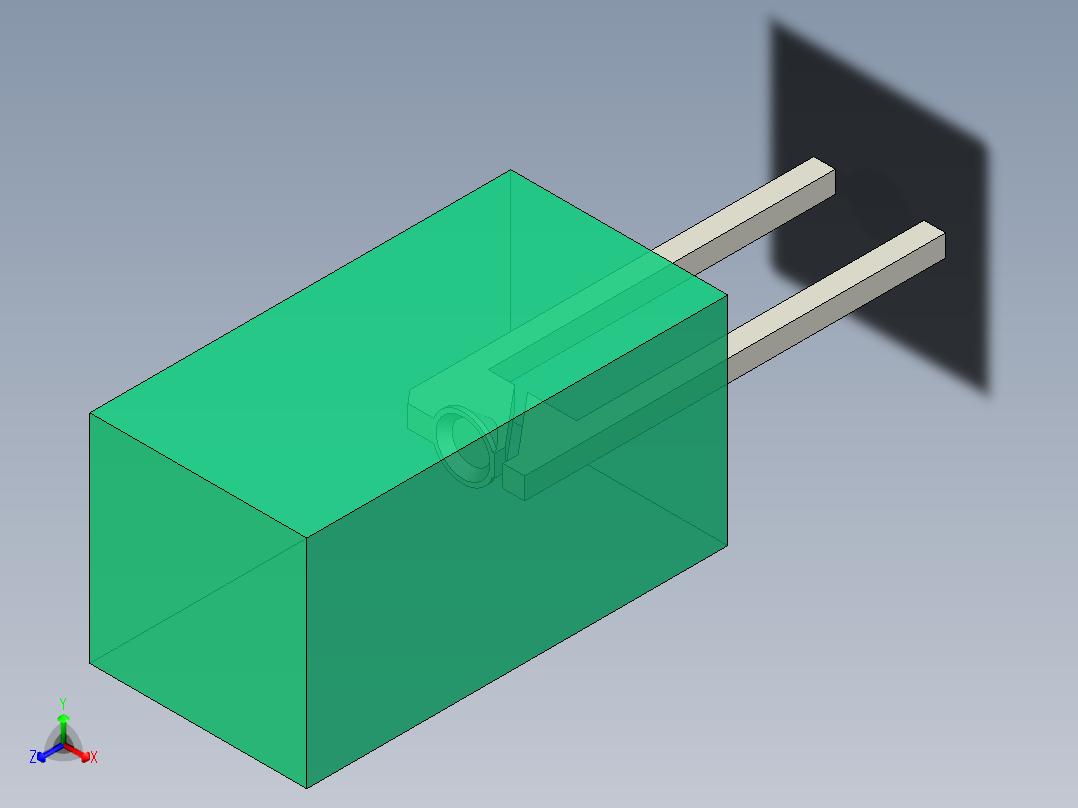 LED_Square_Green3_5x5x9.7mm正等轴测图