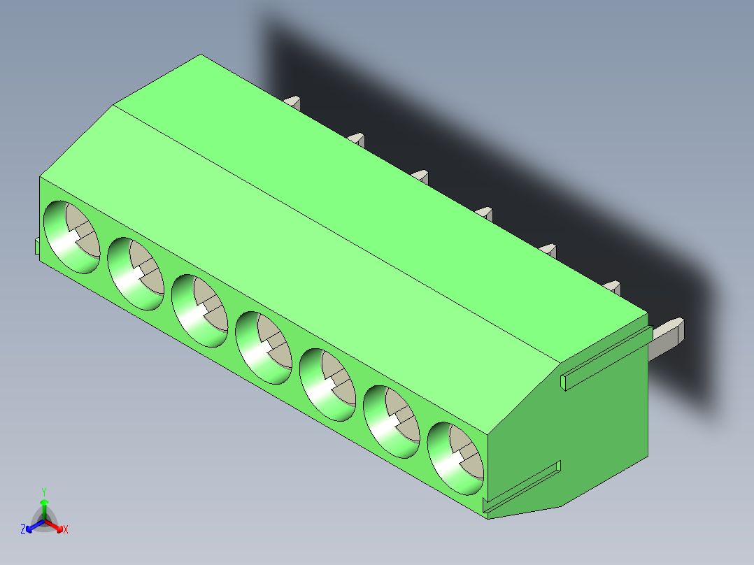 PCB_Terminal_Block_7-P3.5正等轴测图
