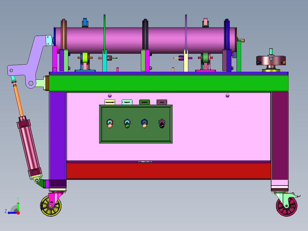 滚筒两头焊接工装右视图
