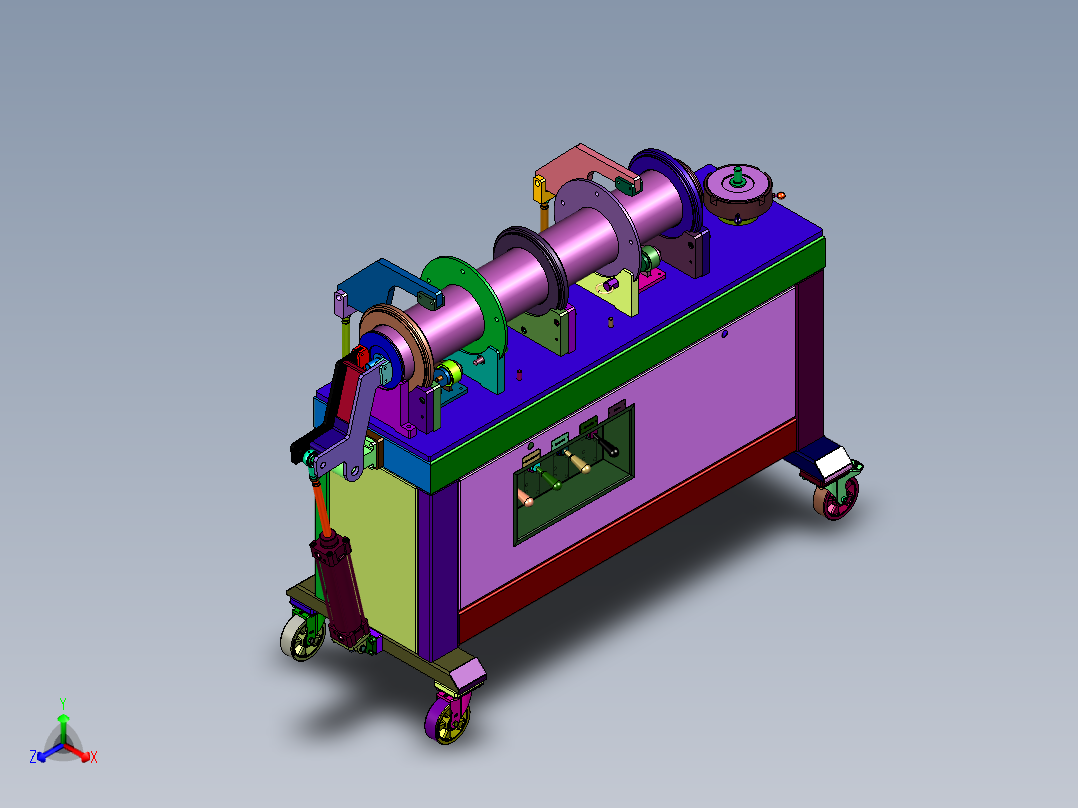 滚筒两头焊接工装正等轴测图