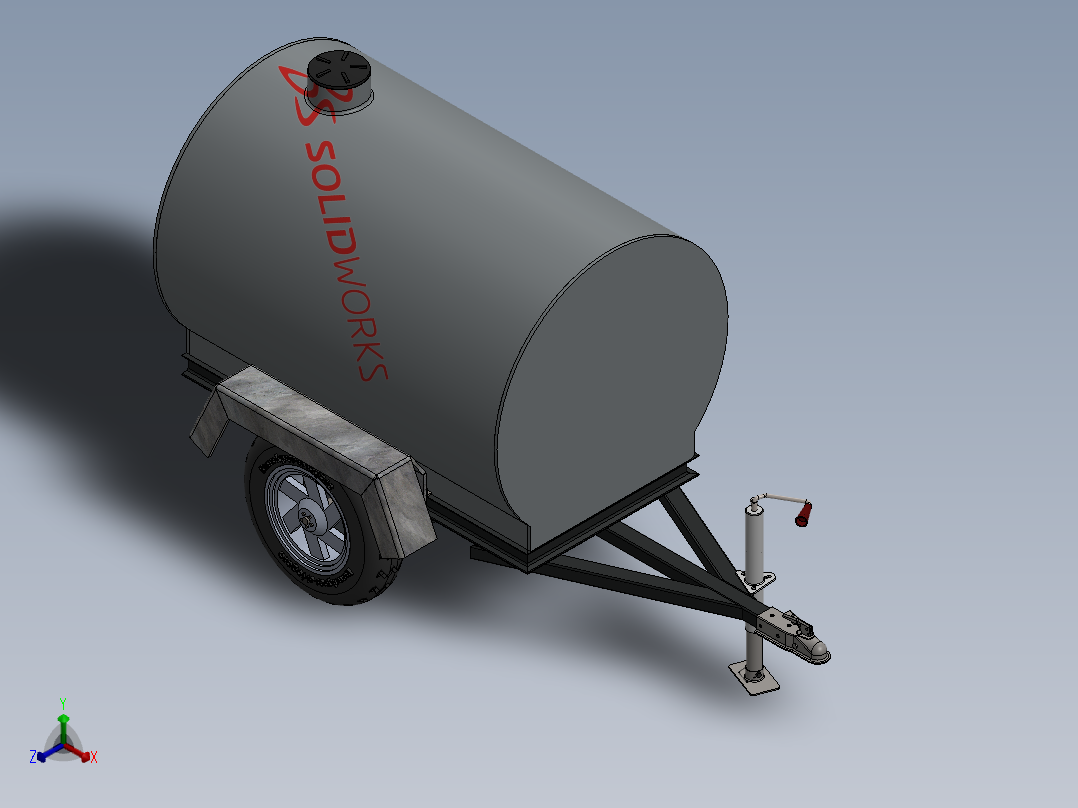 运水拖车运水箱子挂车