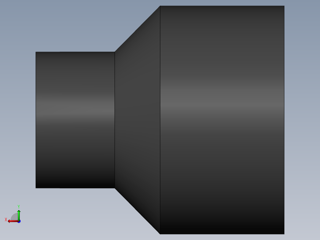 PVC管件-2x1R-Socket左视图