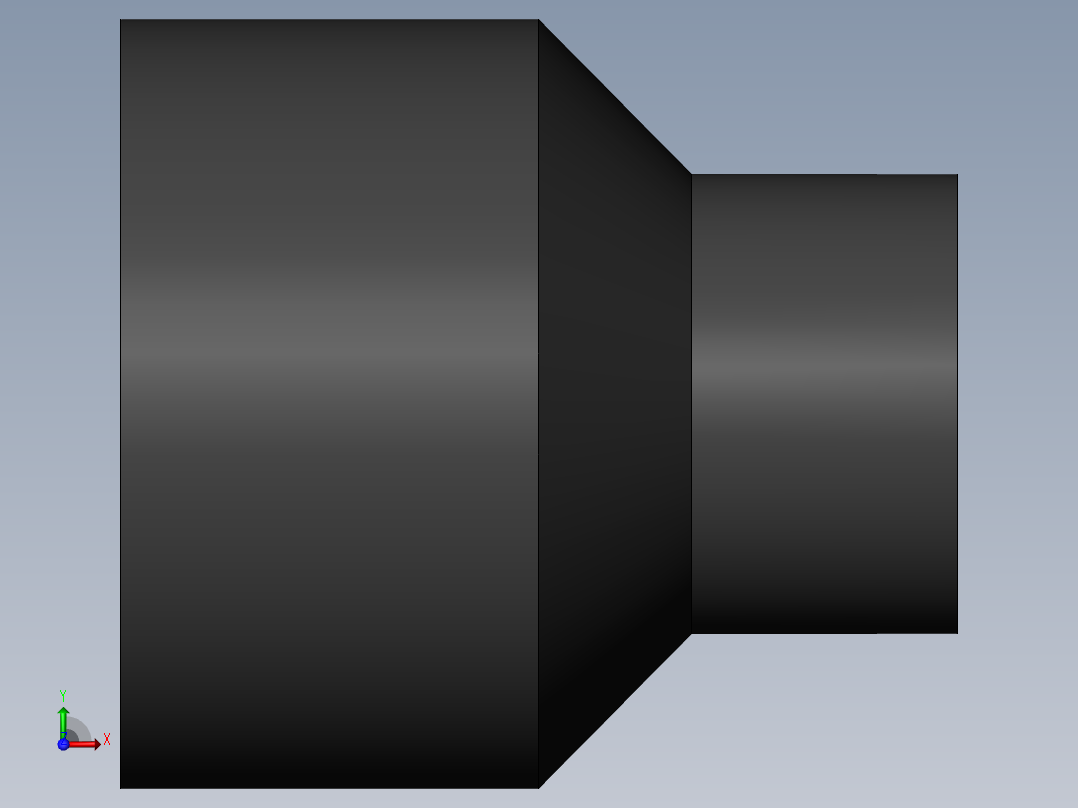 PVC管件-2x1R-Socket右视图