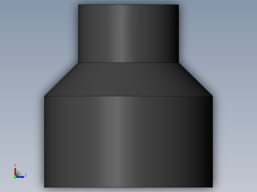 PVC管件-2x1R-Socket俯视图