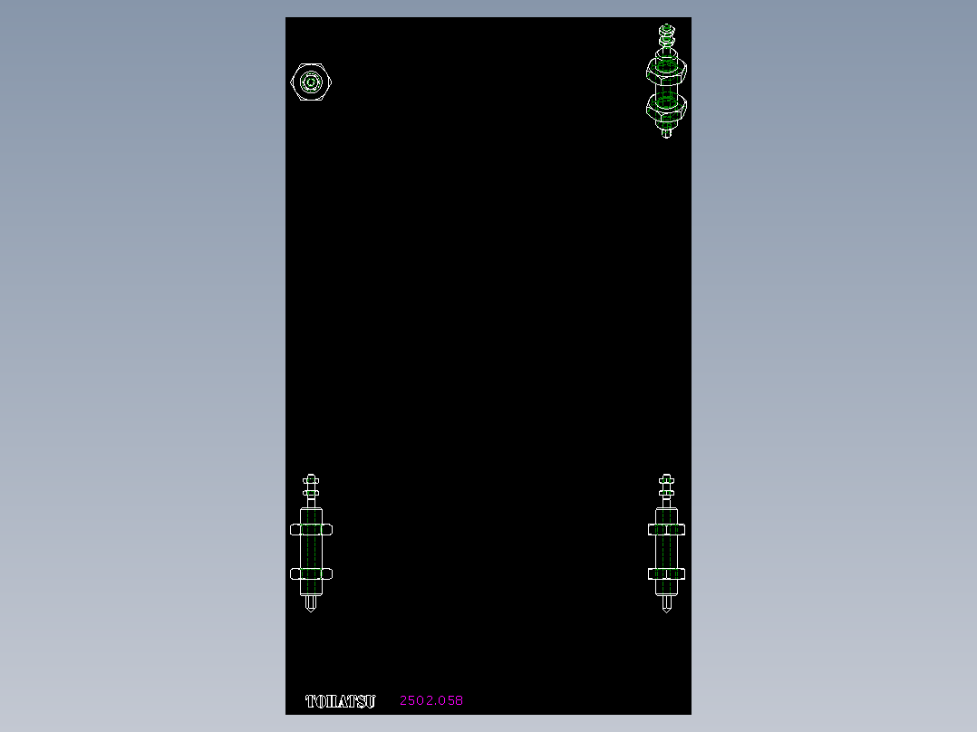 感應器配件2502-2D多系列多零件图纸模型