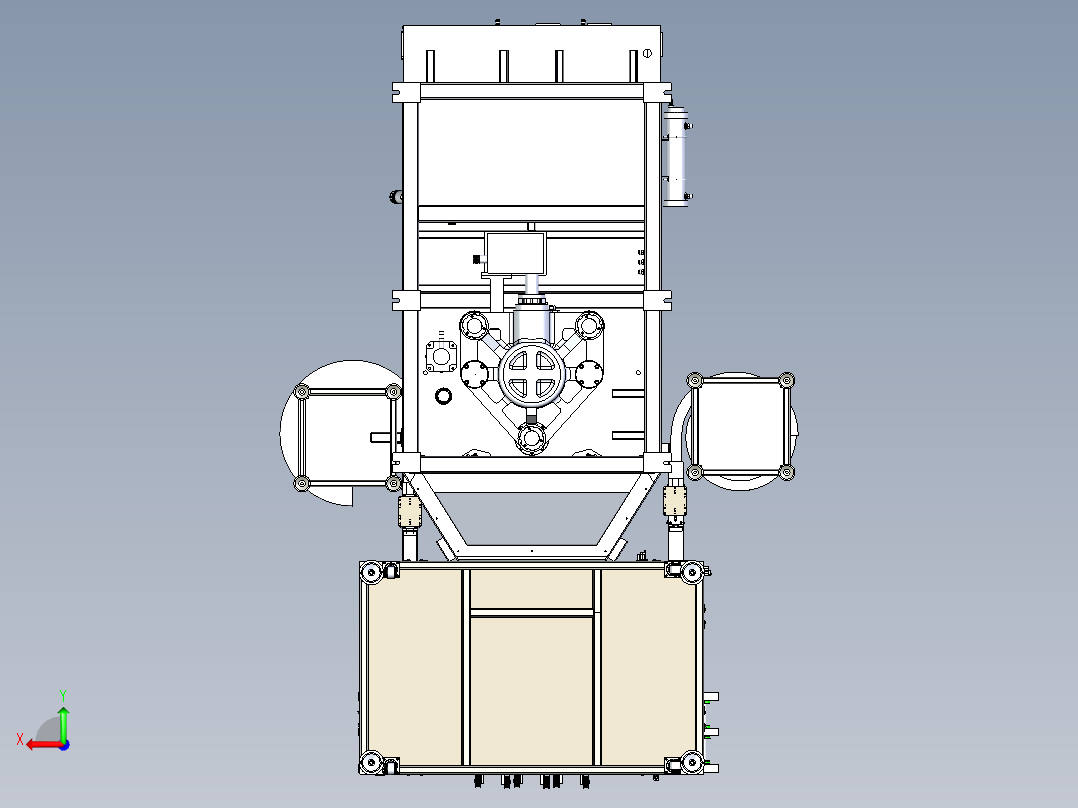电池盖板组装注塑一体上下料后视图