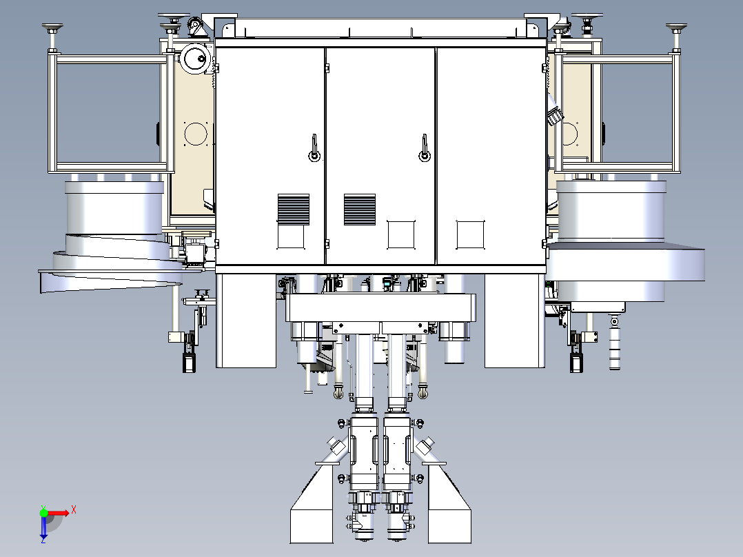 电池盖板组装注塑一体上下料俯视图