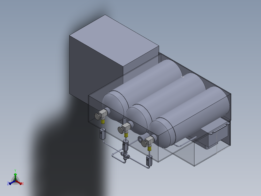 氢能叉车项目正等轴测图