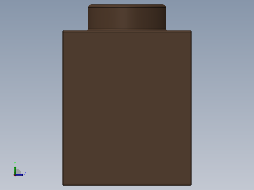 乐高机械组积木（横梁）-3700 Old Brown Technic Brick 1 x 2 with Hole左视缩略图