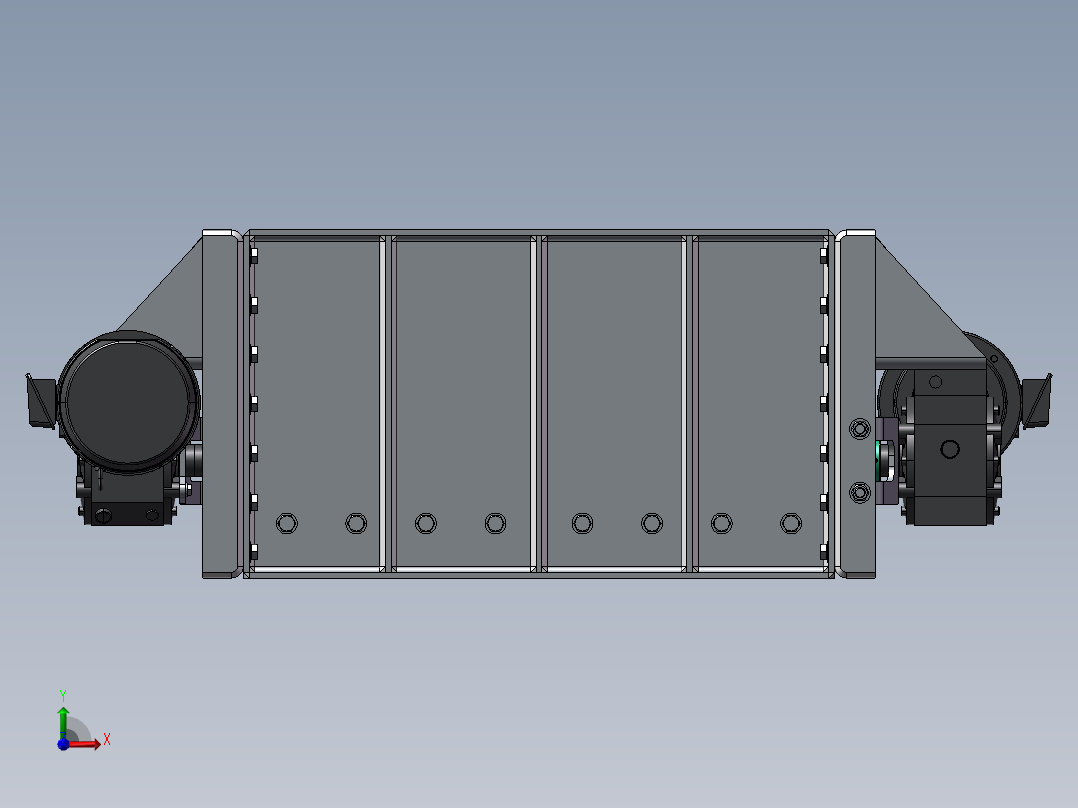 小型双辊破碎机设计前视图