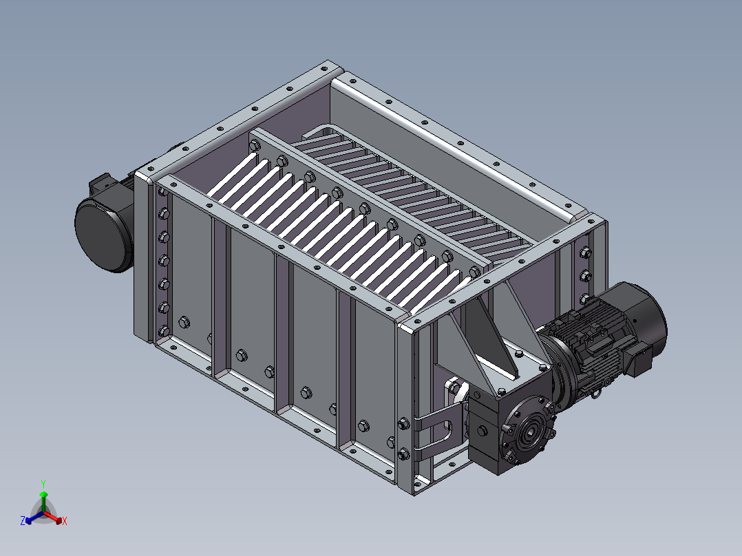小型双辊破碎机设计正等轴测图