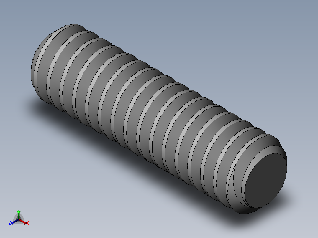 DIN 913-ISO 4026 固定螺钉-M1.4 L=5.SLDPRT正等轴测图