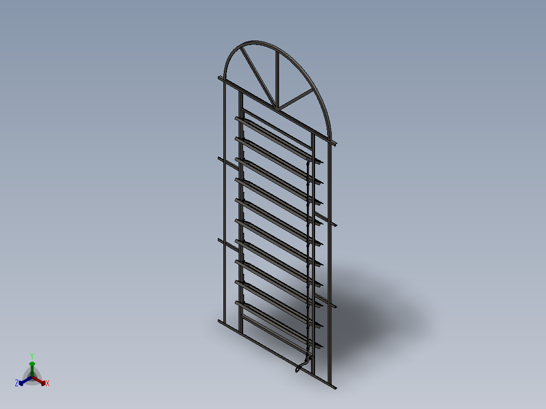 百叶窗正等轴测图