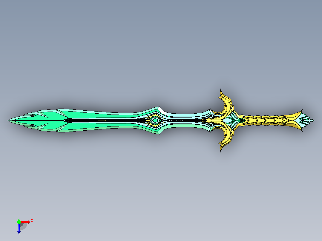 剑、宝剑(202)俯视图