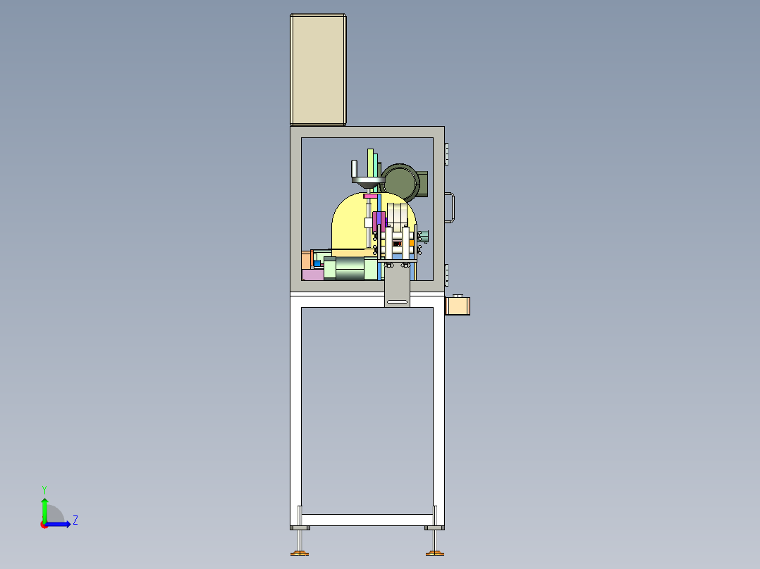 电机带动碟片切割机creo 3.0.zip左视图