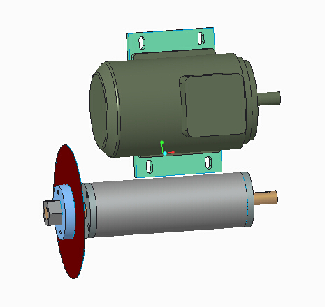 电机带动碟片切割机creo 3.0.zip