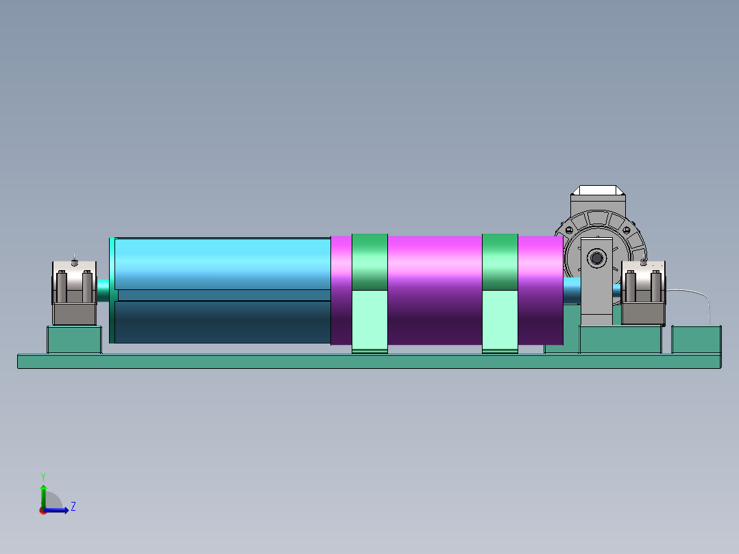 草料翻滚机sw17可编辑前视图
