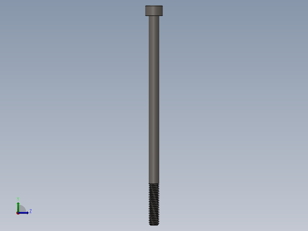Screw_DIN_912_M6x120_A2.SLDPRT公制内六角螺钉左视图