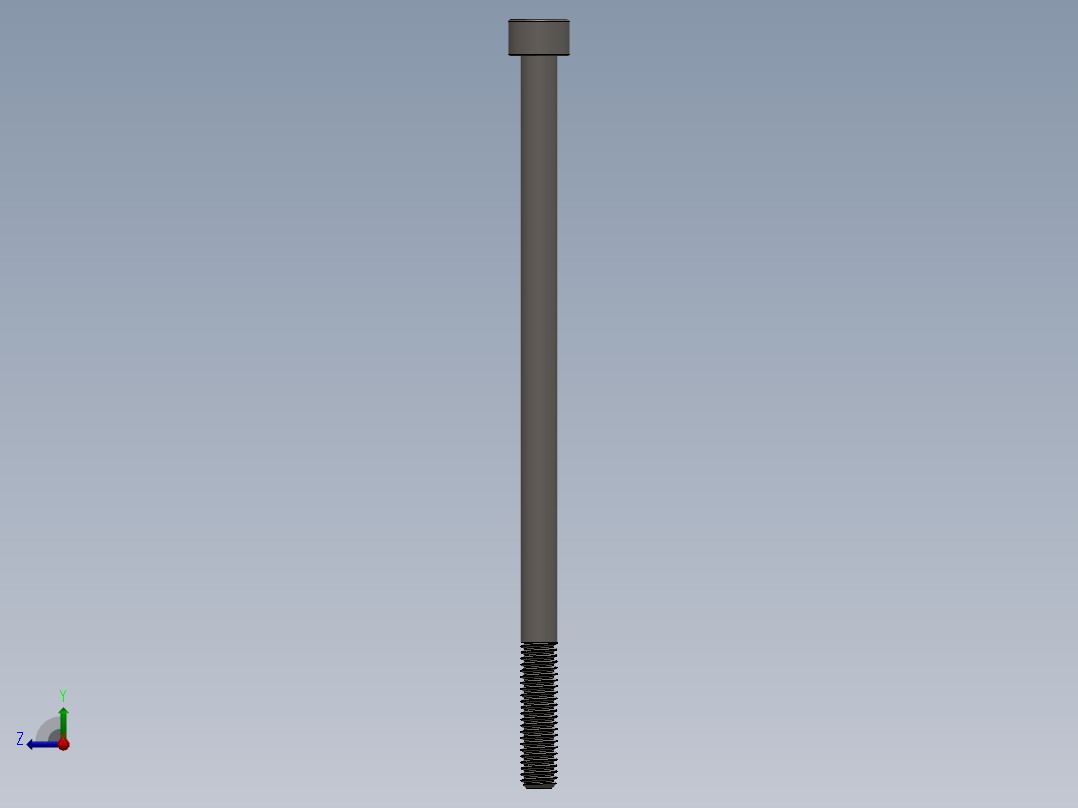 Screw_DIN_912_M6x120_A2.SLDPRT公制内六角螺钉右视图