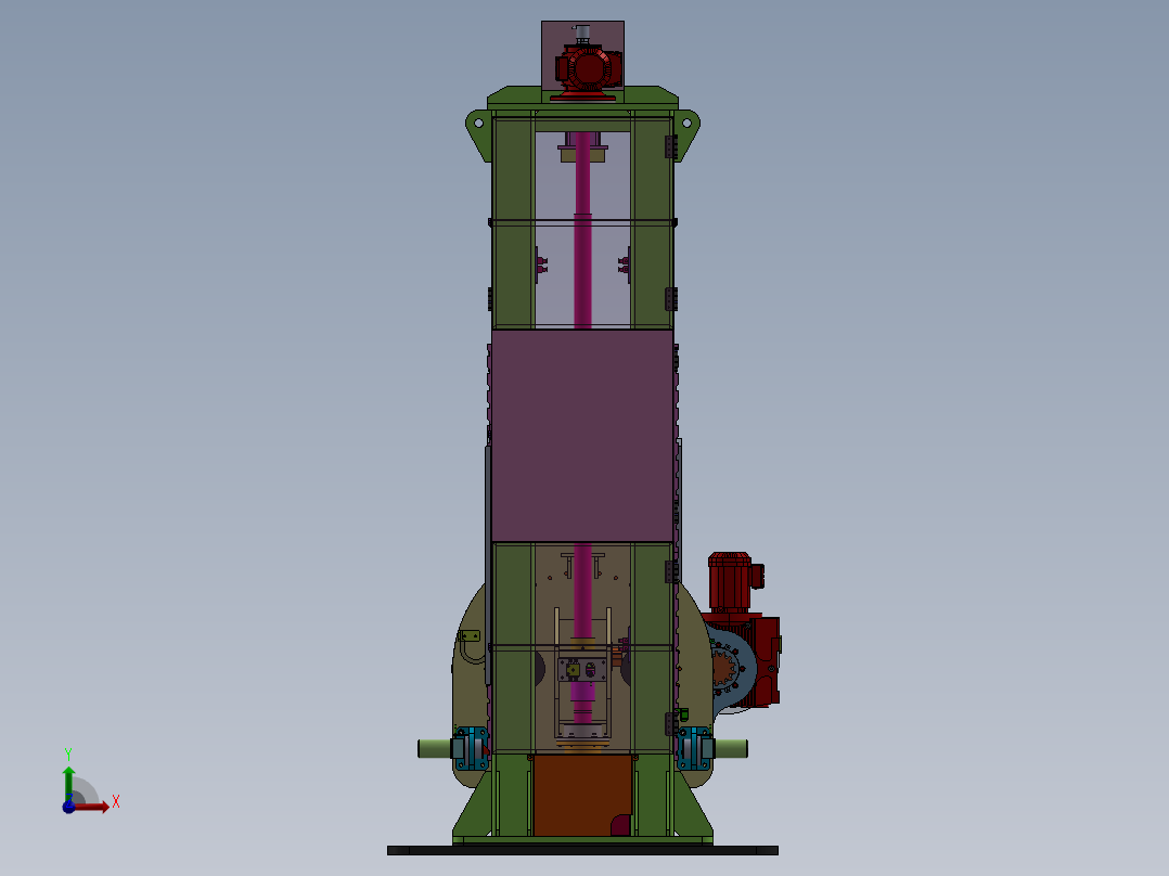 15t立式变位机前视图