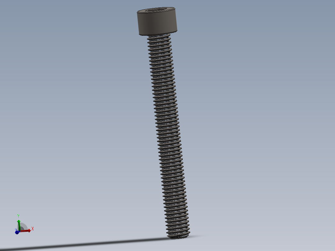 Screw_DIN_912_M8x70F_A2.SLDPRT公制内六角螺钉主视图
