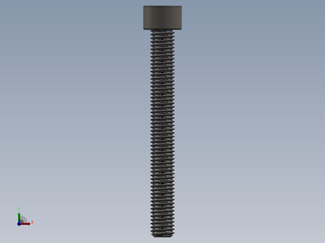 Screw_DIN_912_M8x70F_A2.SLDPRT公制内六角螺钉前视图