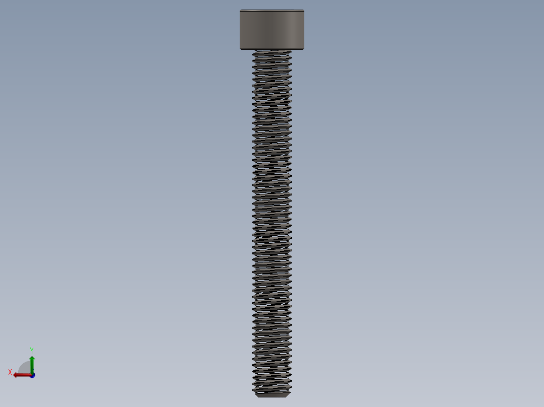 Screw_DIN_912_M8x70F_A2.SLDPRT公制内六角螺钉后视图