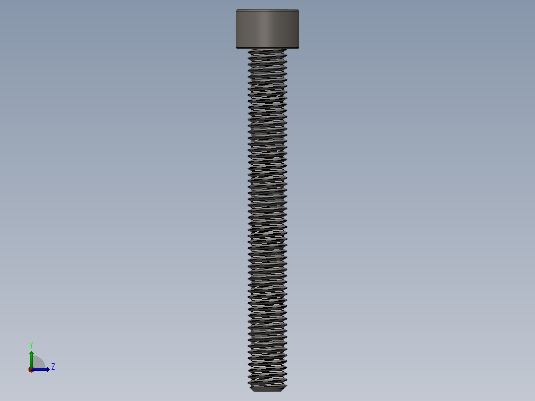 Screw_DIN_912_M8x70F_A2.SLDPRT公制内六角螺钉左视图