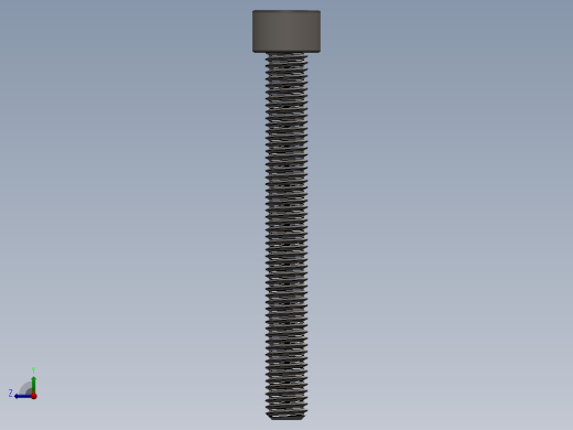 Screw_DIN_912_M8x70F_A2.SLDPRT公制内六角螺钉右视缩略图