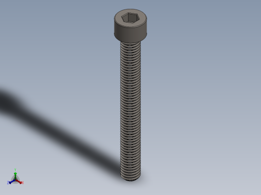 Screw_DIN_912_M8x70F_A2.SLDPRT公制内六角螺钉正等轴测缩略图